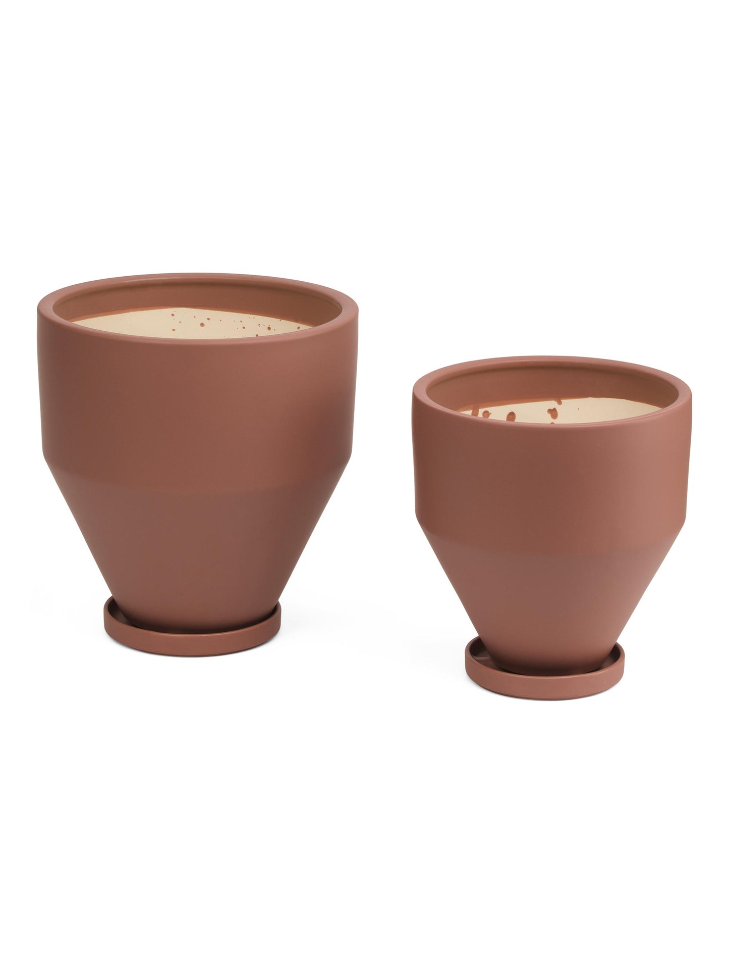 MOMMA POTS 2 Parça Çini Gül Saksıları Tabağı ilə Dəsti