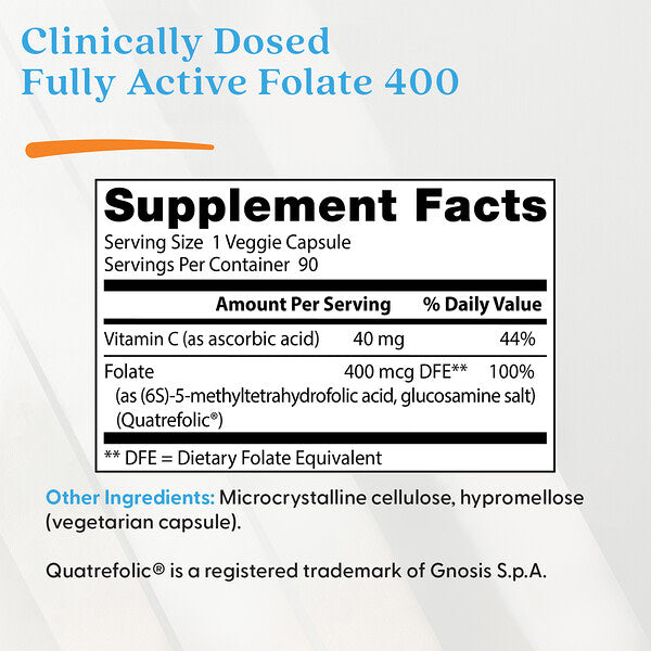 Doctor's Best Fully Active Folate 400 400 Mcg 90 Bitki Kapsulu