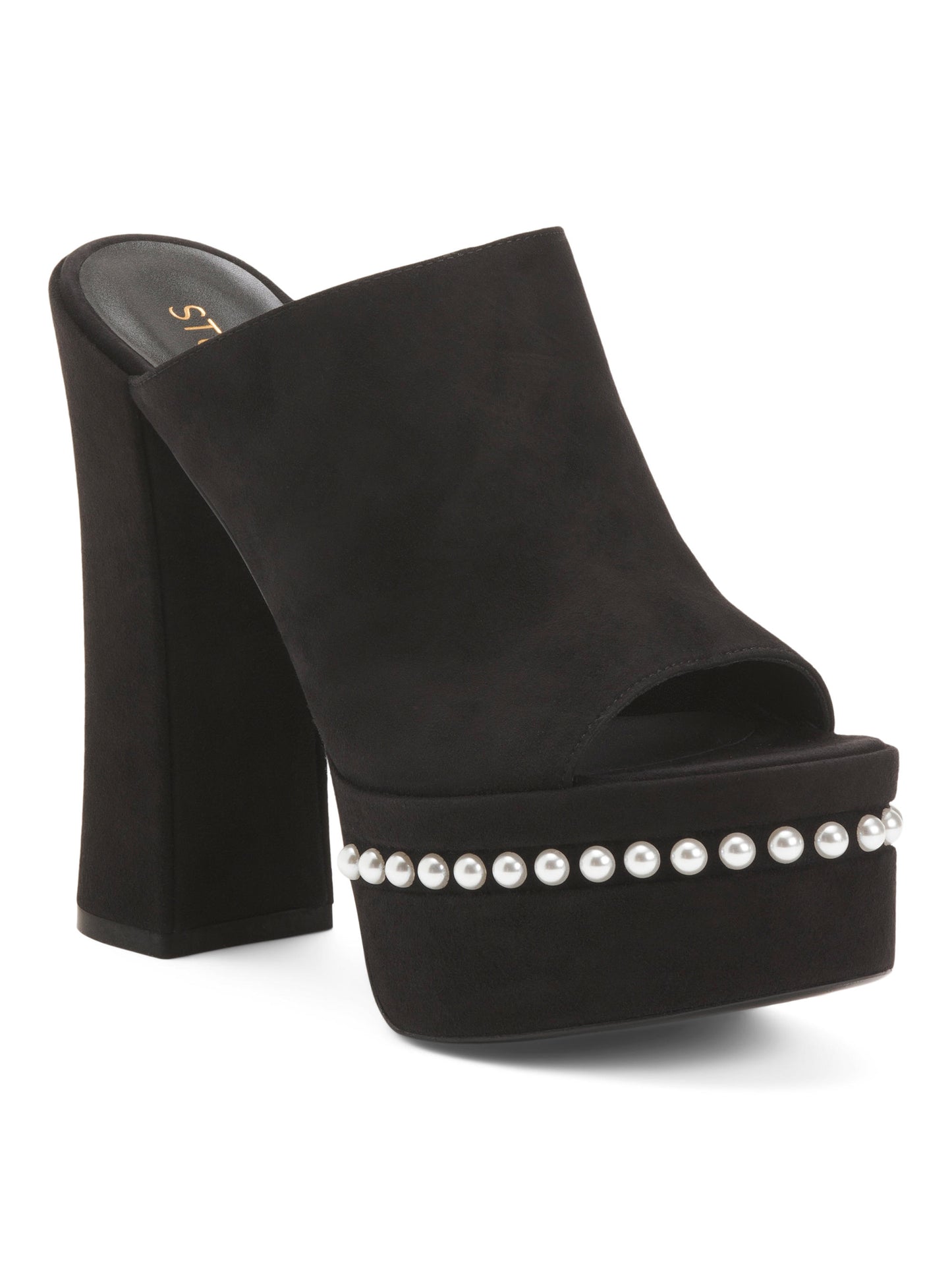 STUART WEITZMAN İspaniyada İstehsal Edilən Süet Skyhigh 145 İnci Topuqlu Sandal