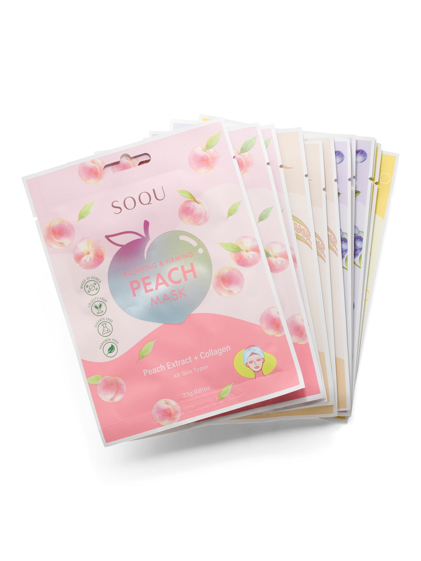 SOQU Koreya İstihalı 12li Paket Meyvə Yapraq Maskaları