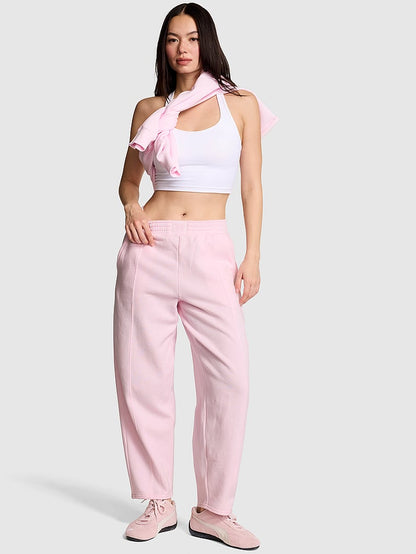 PINK Campus Fleece™ Dikiş Detaylı Barrel Şalvar