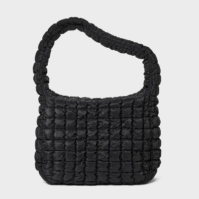 Wild Fable Puffer Hobo Çanta Qara