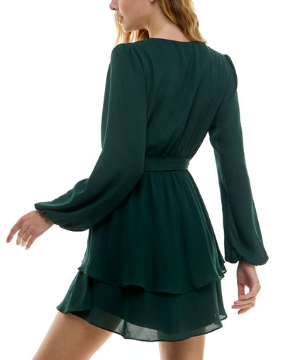 City Studios Qız Surplice Boyunlu Fit & Flare V-Boyun Geyimi