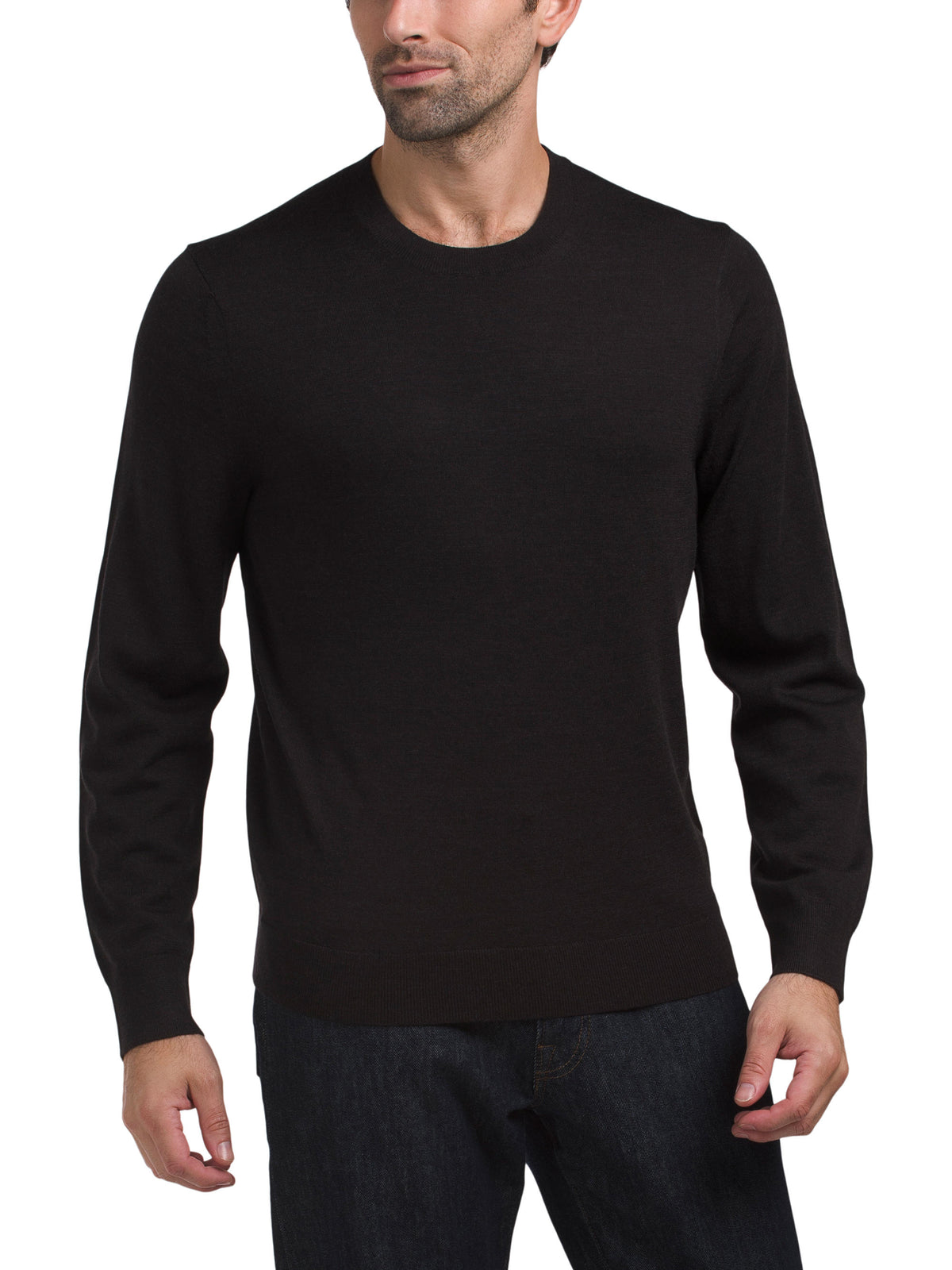 Extra Fine Merino Yün Qarışığı Crew Neck Sviter
