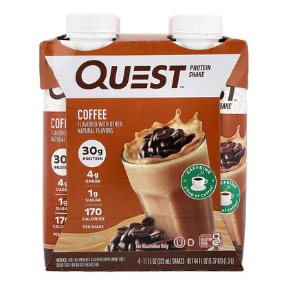 Quest Nutrition Protein Shake Qəhvə 4 Paket 11 Fl Oz 325 Ml