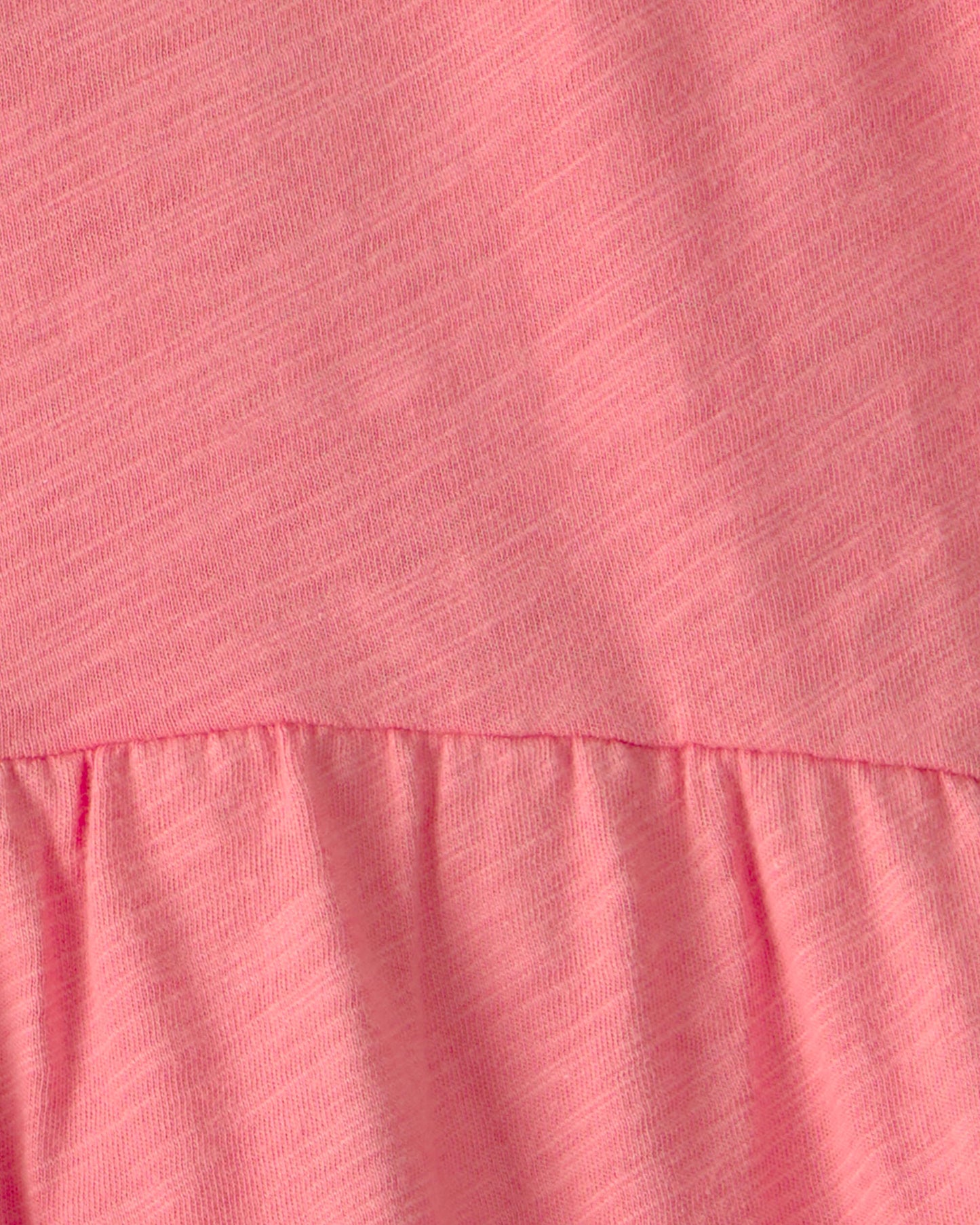 OshKosh B'gosh Qız Peplum Qısa Tərəvəz Köynəyi - Coral