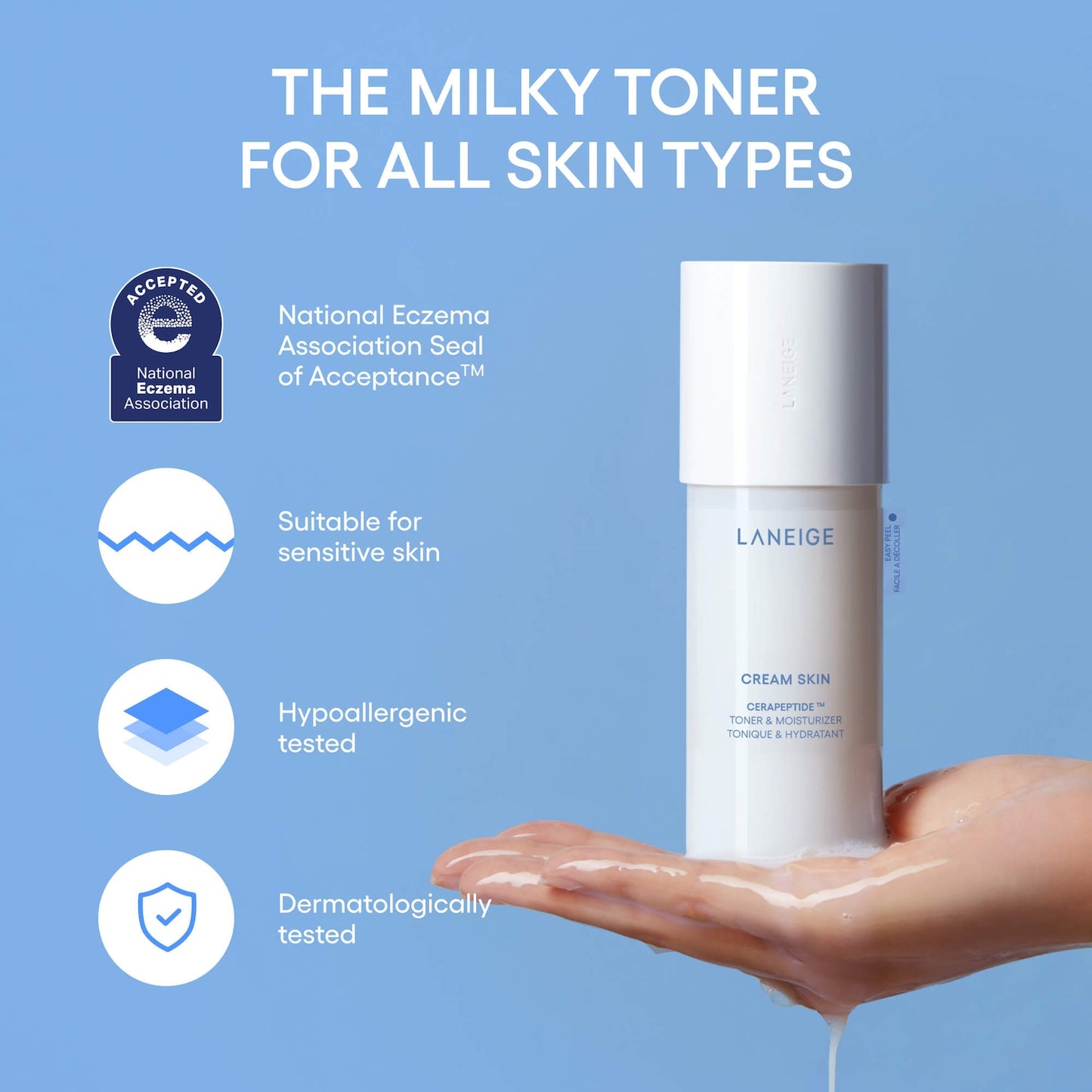 LANEIGE Mini Cream Qadın Süd Toneri Seramidlər və Peptidlərlə