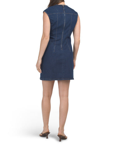 DONNA MORGAN Denim Kolsuz Mini Geyim
