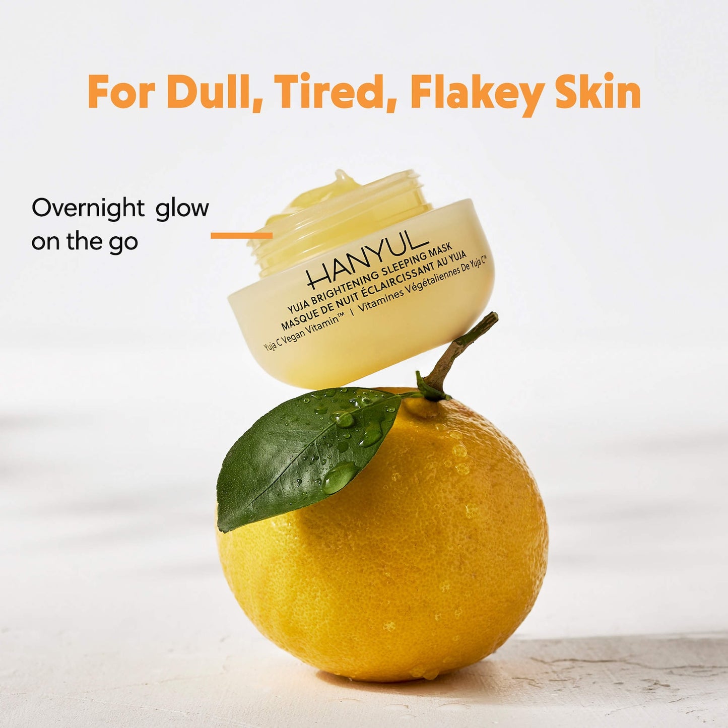 Hanyul Koreya Mini Yuja Parlaqlığı Artıran Gecə Maskı və Nəmləndirici Vitamin C və Niacinamidlə