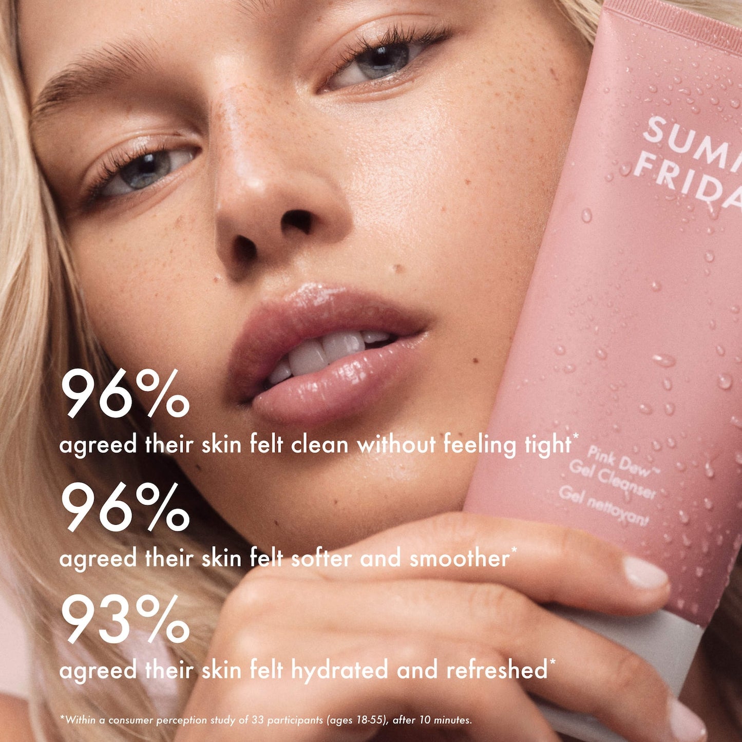 Summer Fridays Pink Dew Gel Üz Yuma Vasitəsi