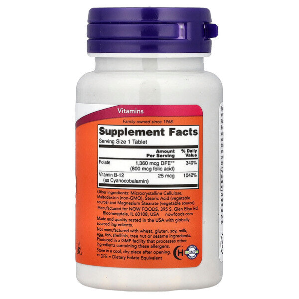Now Foods Folik Turşusu 250 Tablet