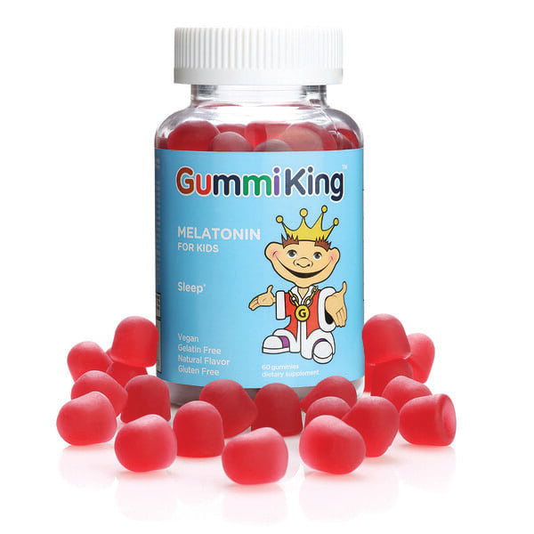 Gummiking Melatonin Uşaqlar üçün Çiyələk 1 Mg 60 Qamma Vitaminlər