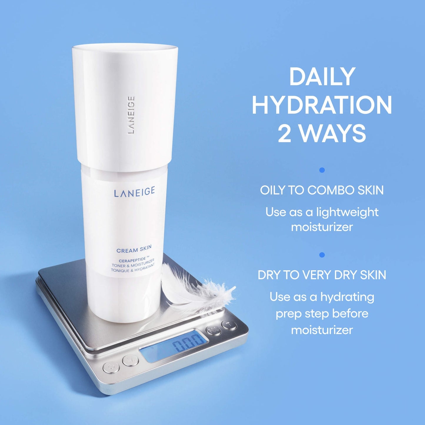 LANEIGE Mini Cream Qadın Süd Toneri Seramidlər və Peptidlərlə