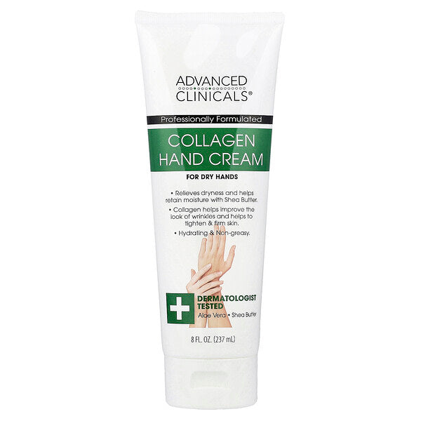 Advanced Clinicals Kollagen Əl Kremi 8 Fl Oz 237 Ml