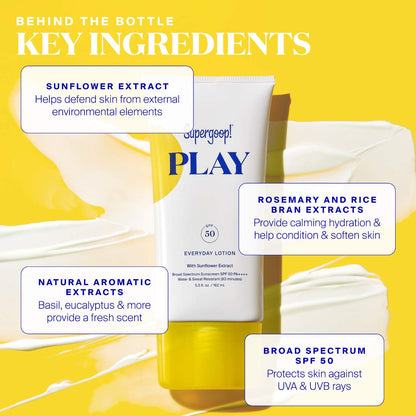Supergoop! PLAY Gündəlik Lotion SPF 50 Üz və Bədən Günəş Kremi