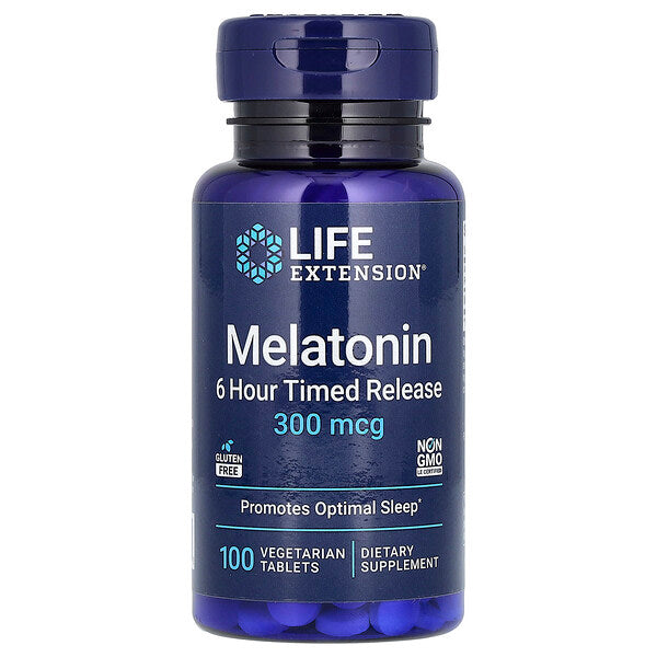 Life Extension Melatonin 6 Saat Gecikmiş Sərbəstləşmə 300 Mcg 100 Vegetarian Tablet