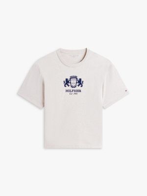 Tommy Hilfiger Hilfiger Crest Logo Köynək, Boz Heather