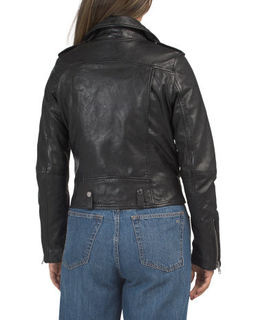 BOD & CHRISTENSEN Leather Semee Moto Gödəkçəsi
