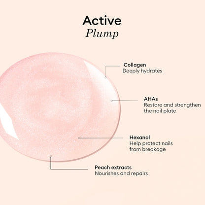 Manucurist Active Plump Çəhrayı Parıltılı, Dolğunlaşdırıcı və Kollagen Əlavə Edilmiş Tırnak Lakası
