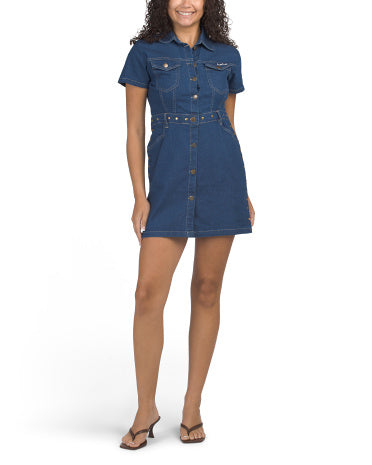 BEBE Denim Köynək Geyim Çivili Tərəflərlə