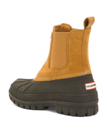 HUNTER Suede Sutton Sürüşkən Suya Davamlı Ördək Çəkmələri