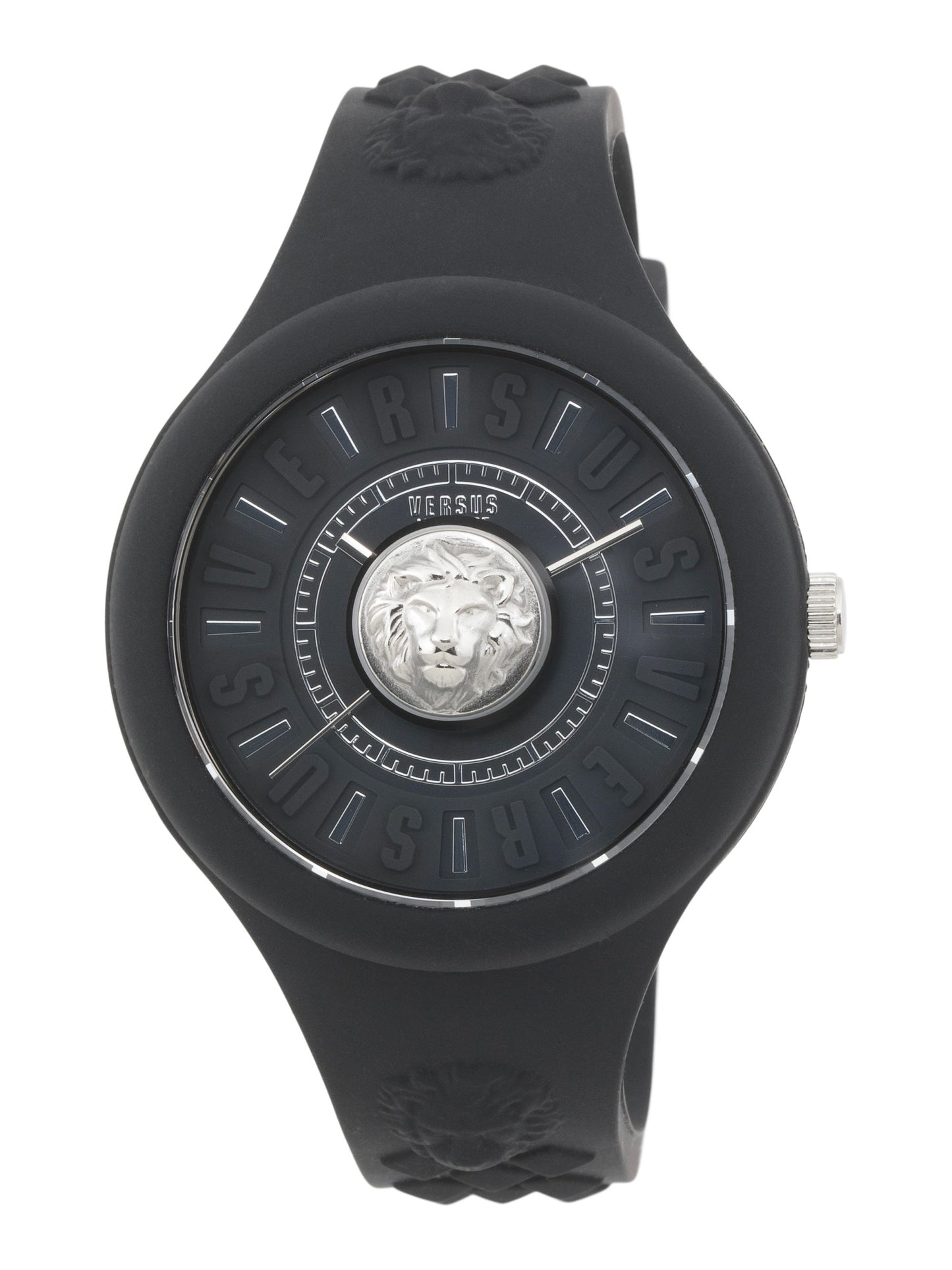 VERSUS VERSACE Qadın Qara Fire Island Lion Silikona Kəmərli Saat