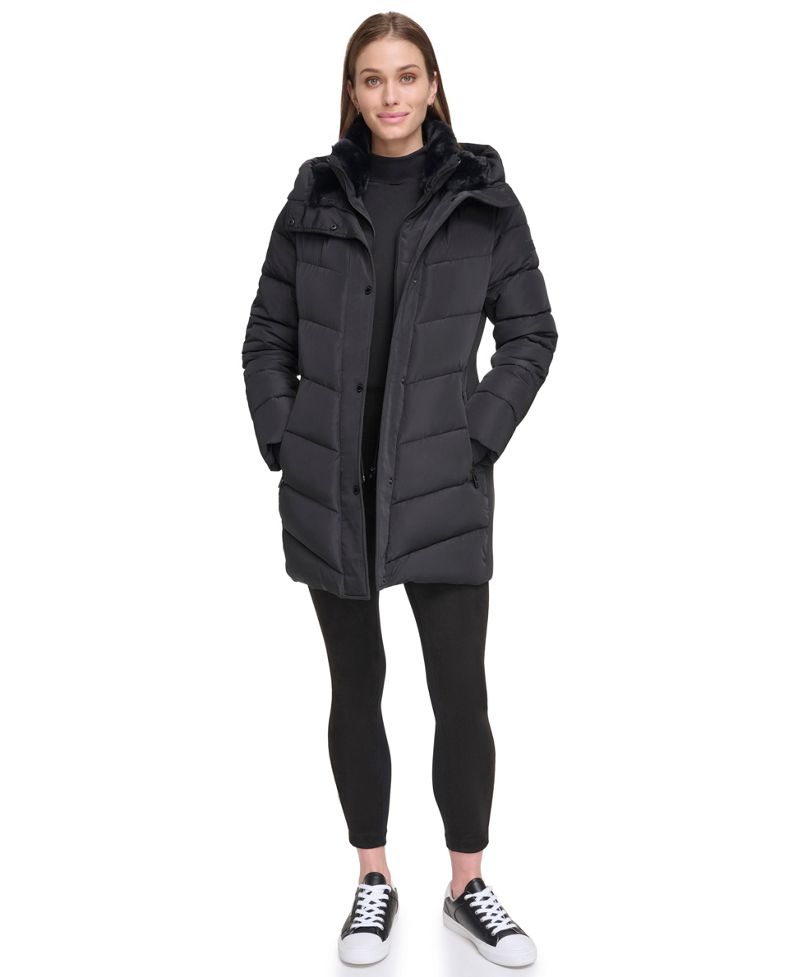 Calvin Klein Qadın Kapüşonlu Palto