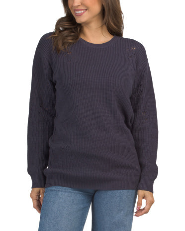 LA BIZ Crew Neck Sweater Qadın Gündəlik Sviter