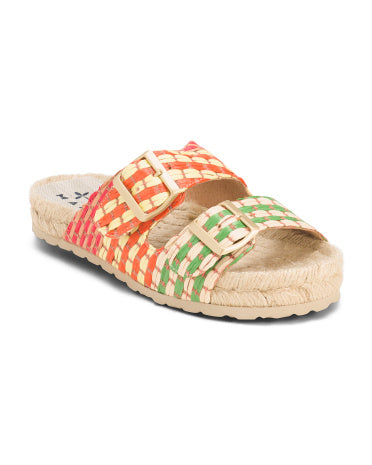 MANEBI İspaniyada İstehsal Edilmiş Toxunmuş Raffia Espadrille Sandalları