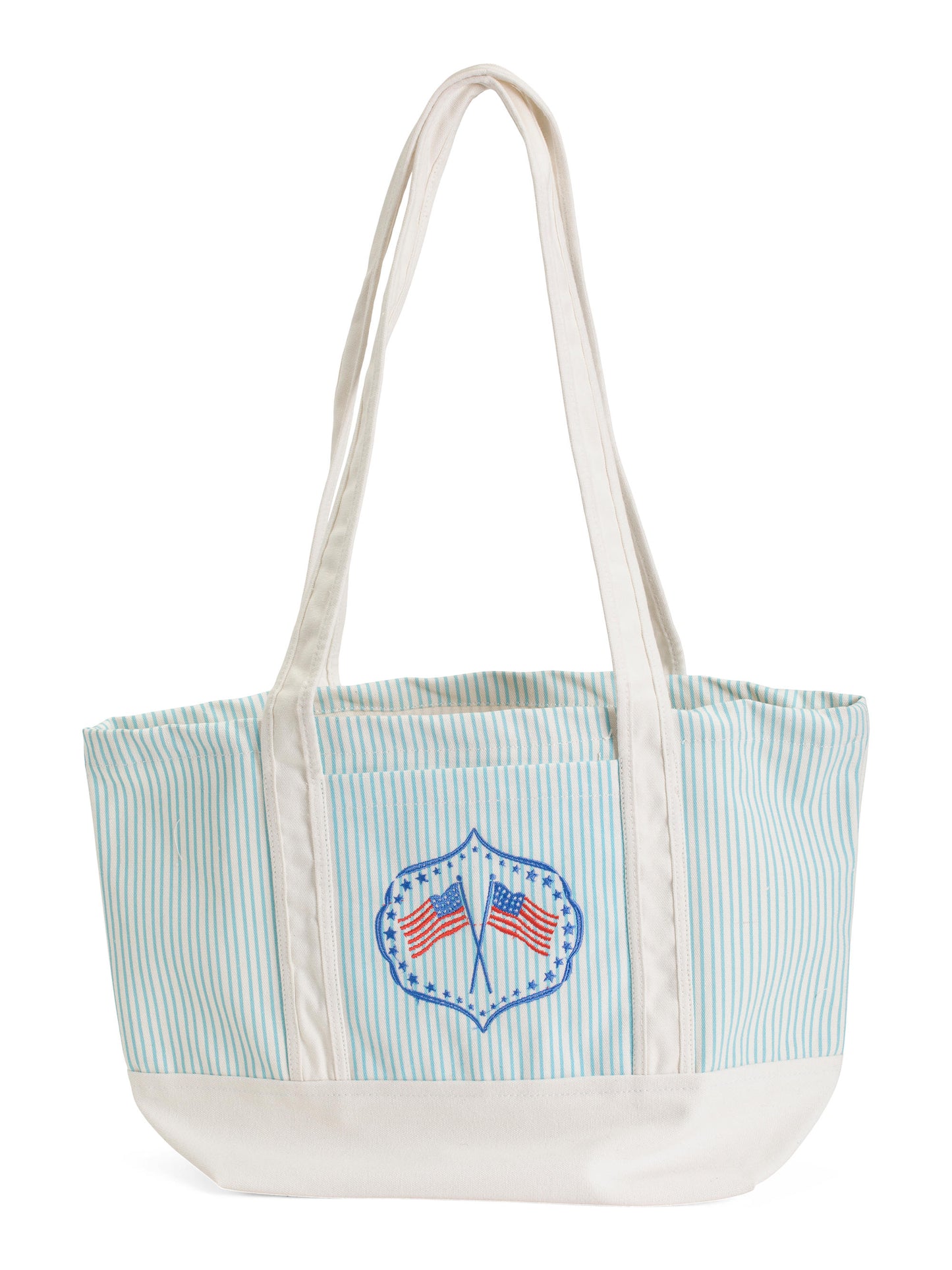 MARTHA STEWART Canvas Ribbon Flag Çanta