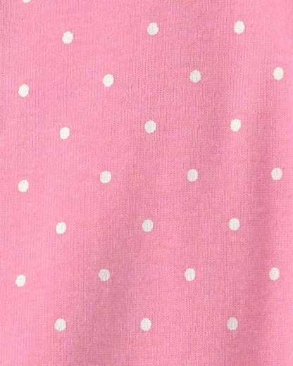Carter's Qız Uşaq 2-Pack Çiyələk Çiçəkli Rahat Oturan 1-Parça Pijama - Çəhrayı