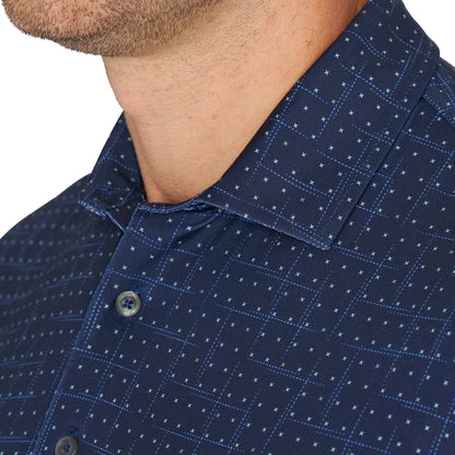 Greg Norman Kişi ML75 Stretch Polo Köynəyi, Mavi