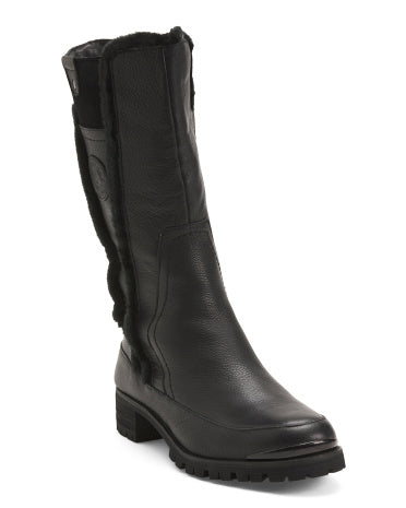 SANTANA CANADA Leather Nadine Su Keçirməyən Qış Çəkmələri Rahat Yaxalıqla