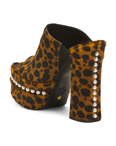 STUART WEITZMAN Made In Spain Dəri Skyhigh 145 Süni Mərcan Topuqlu Sandal