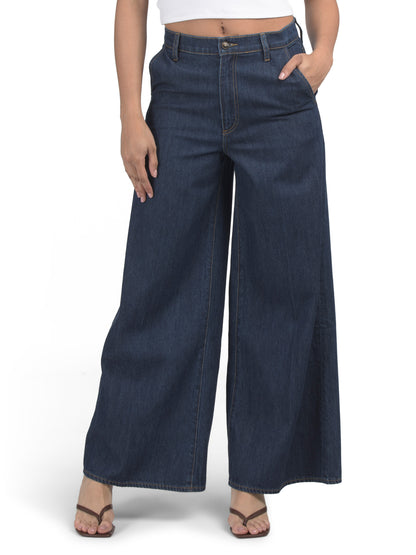 Cameron Geniş Paça Cins Şalvar Trouser Cibləri ilə