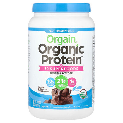 Orgain Organic Protein 50 Superfoods Şokolad Fudj 918 G