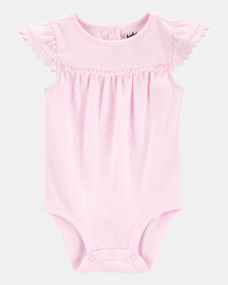 OshKosh B'gosh Körpə Pointelle Qısa Tdə Balaca Gömləyi - Çəhrayı