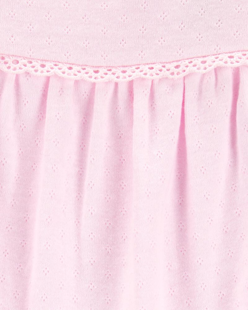 OshKosh B'gosh Körpə Pointelle Qısa Tdə Balaca Gömləyi - Çəhrayı