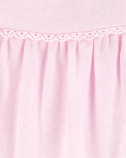 OshKosh B'gosh Körpə Pointelle Qısa Tdə Balaca Gömləyi - Çəhrayı