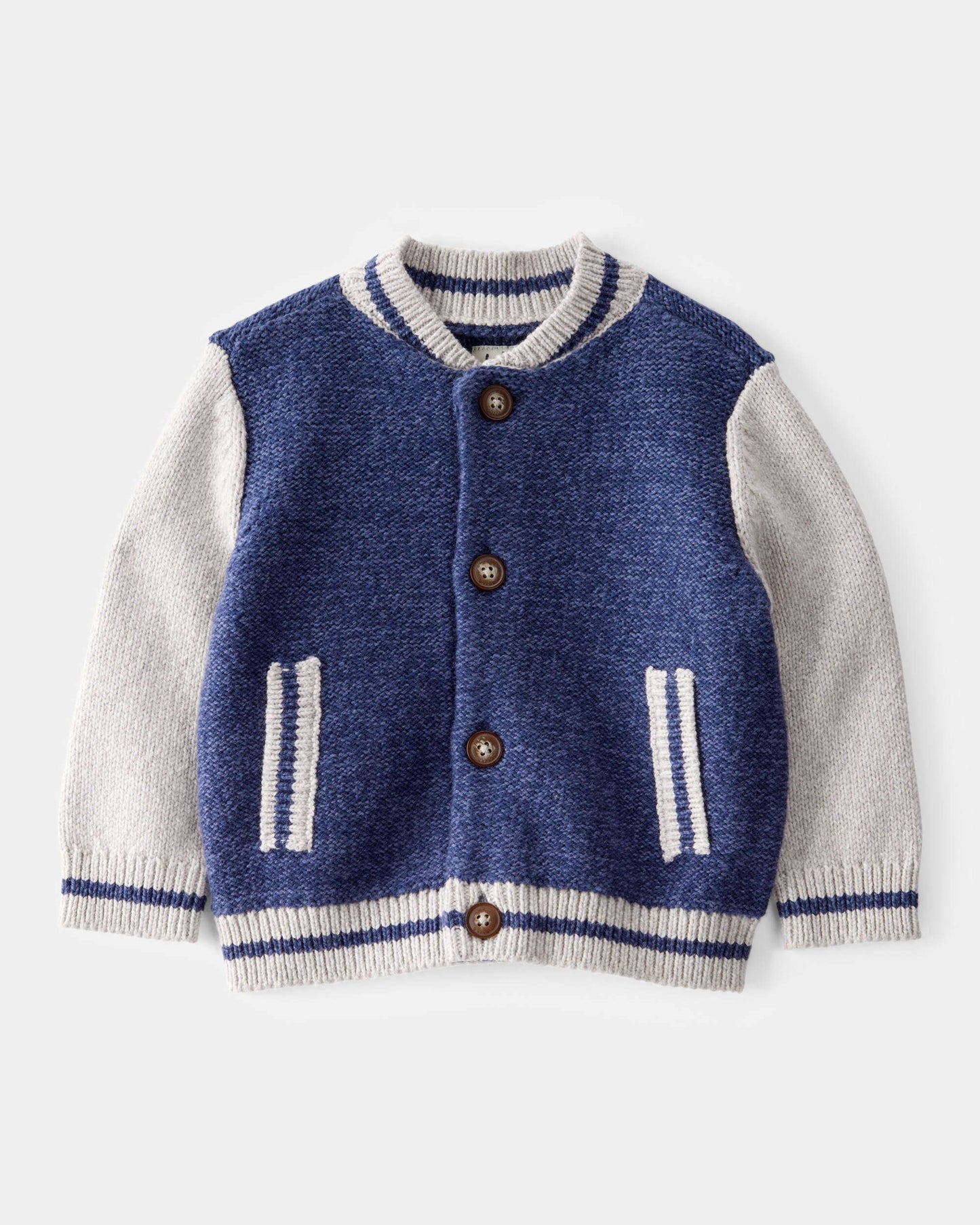 OshKosh B'gosh Körpə Jersey Toxuması Varsity Düymə-Aşağı Sviter - Tənəvvür YoxYox
