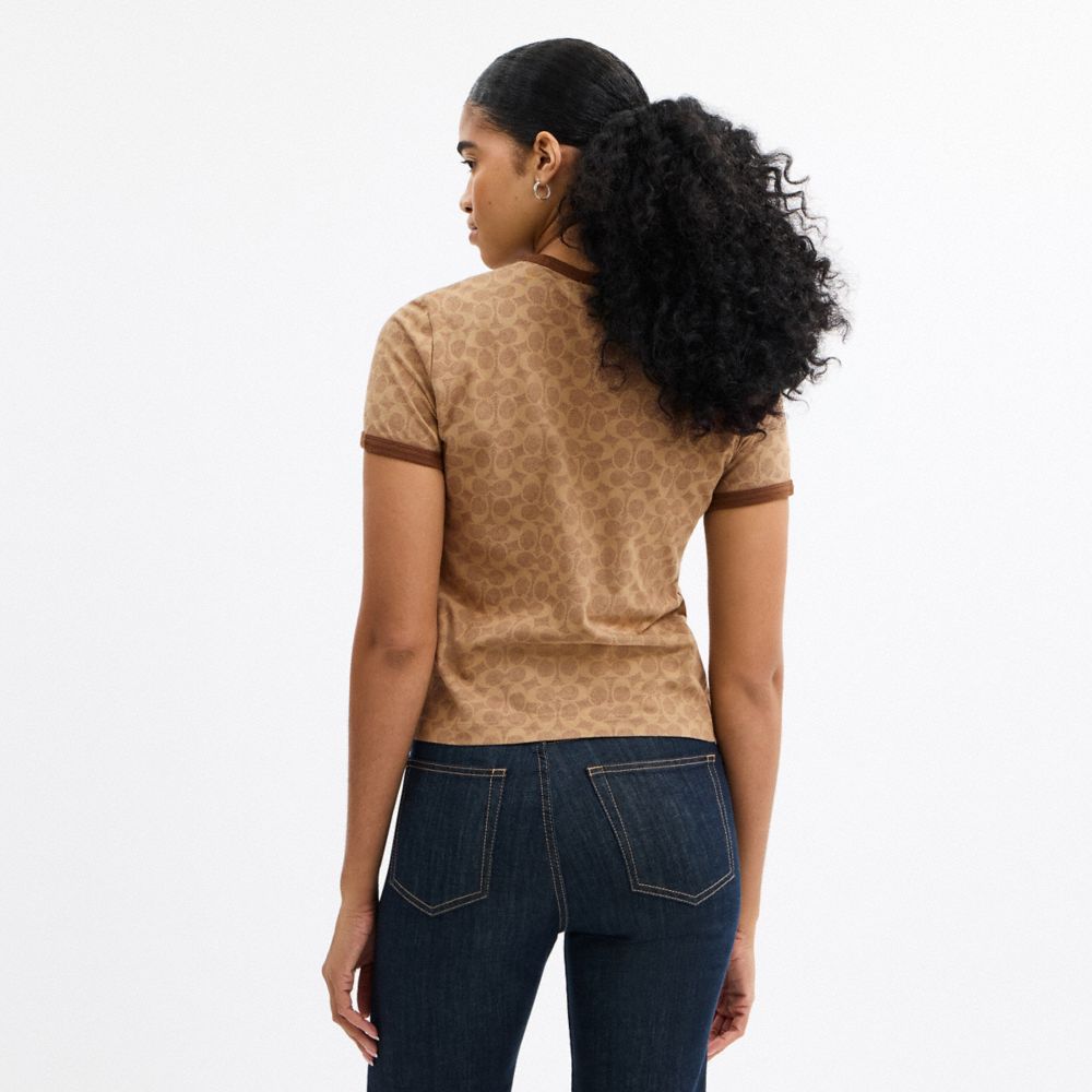 Coach Signature Ringər T-Shirt Üzək Pambıqdan
