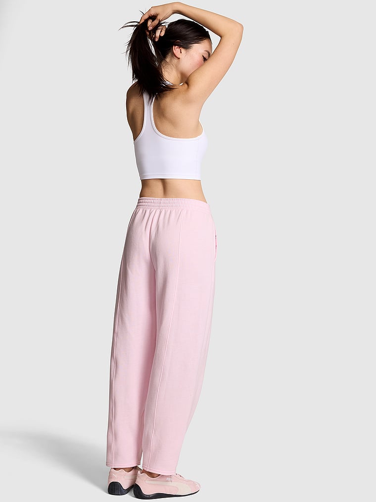 PINK Campus Fleece™ Dikiş Detaylı Barrel Şalvar