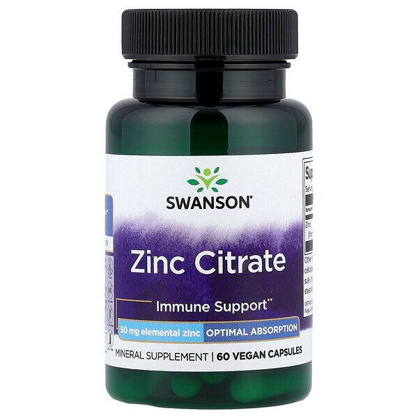 Swanson Vitamins Zinc Sitrat 50 Mg 60 Kapsul