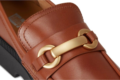 FitFlop F-Luma Dəri Demi-Wedge Loaferləri