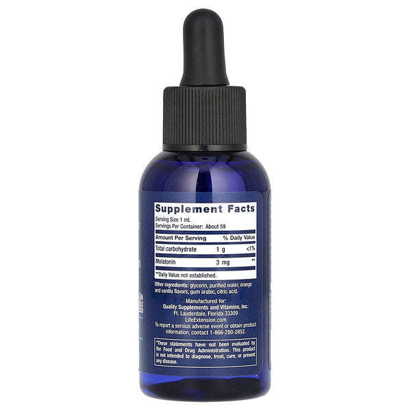 Life Extension Sürətli Təsir Edən Maye Melatonin Sitrus Vanilya 2 Fl Oz 59 Ml YoxYox