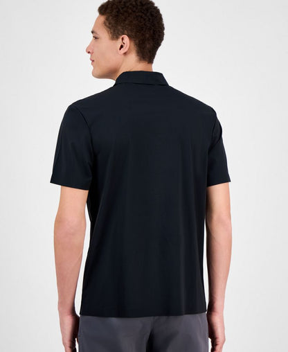Alfani Kişi Laser Cut Qısa Tərəvəz Performans Polo Köynəyi