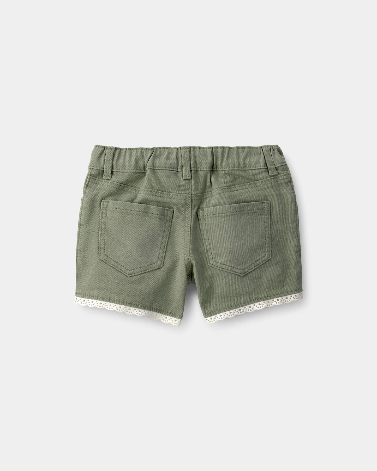 Carter's Uşaq Qız Öyküncə Trim Twill Şalvarları - Zeytun