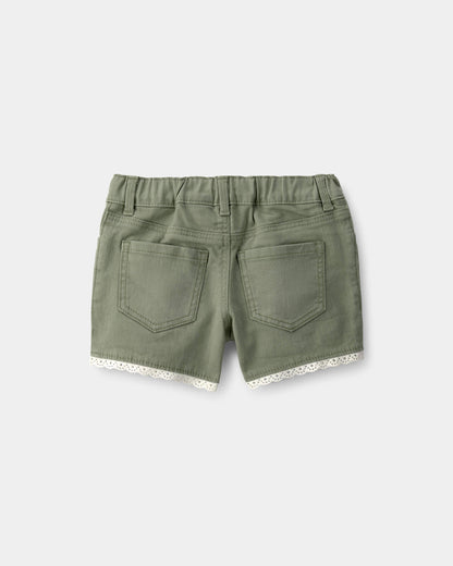 Carter's Uşaq Qız Öyküncə Trim Twill Şalvarları - Zeytun