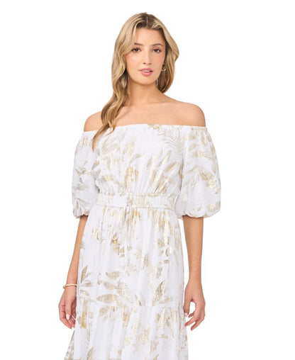 Vince Camuto Qadın Off-The-Shoulder Səviyyəli Fırıldaqı Geyim