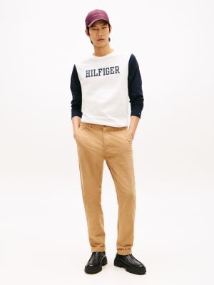 Tommy Hilfiger Uzun Tməkəlli Rəngli Blok Köynək, Fil Dişi